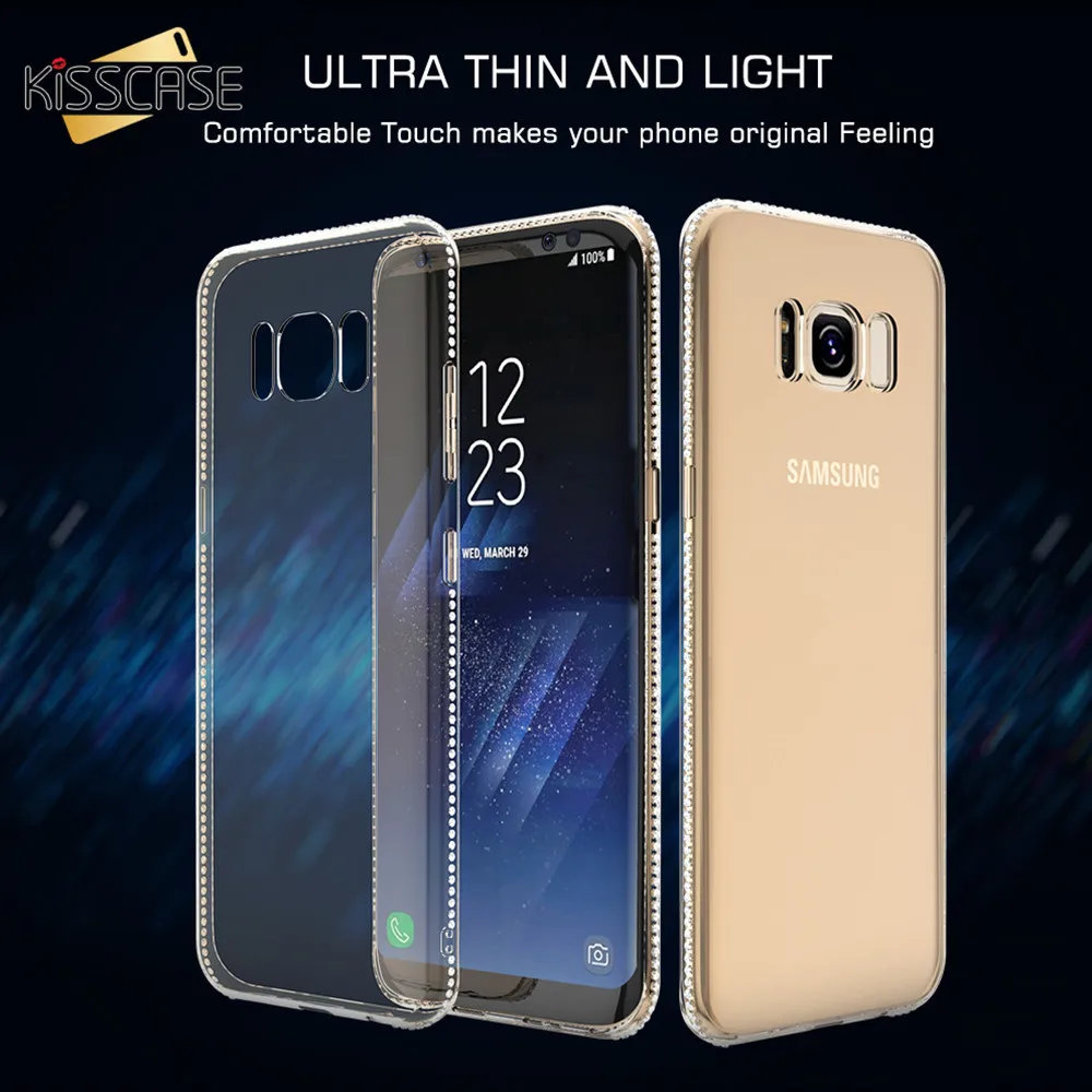 KISSCASE ювелирное чехол на самсунг A5 2017 A7 a5 J5 J7 2016 Прозрачный Galaxy Note 9 8 S9 S8 Плюс Капа а5
