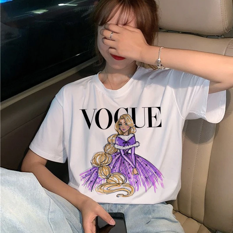 Vogue Princess футболка Женская Harajuku Ullzang графическая футболка Забавный мультфильм 90s футболка эстетический корейский стиль Топ Тройники женские