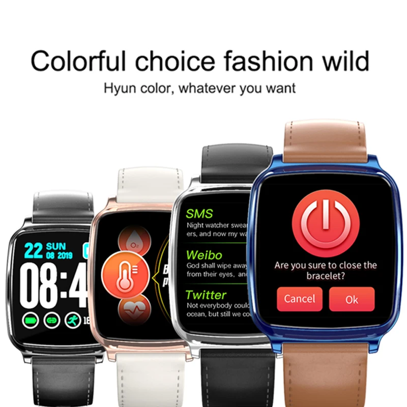 GEJIAN новые умные часы цветной экран пульсометр кровяное давление Fitnesswatch