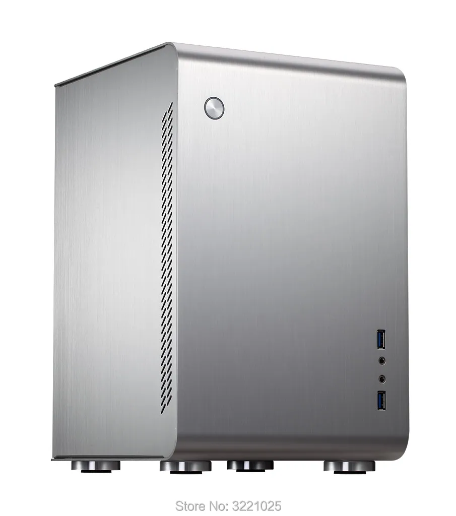 Jonsbo U2 серебристый алюминиевый мини ITX чехол для компьютера USB3.0 игровой небольшой корпус HTPC ITX поддержка 3,5 ''HDD