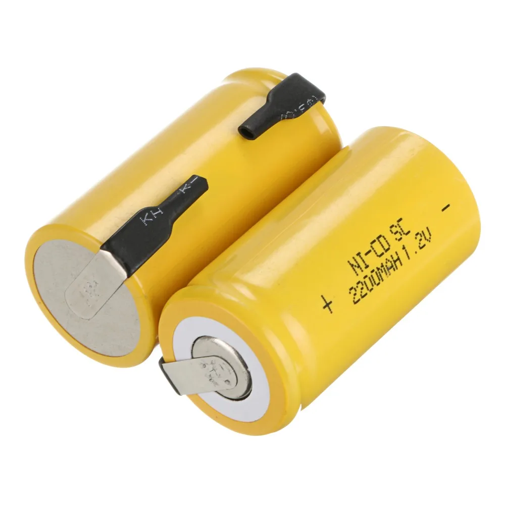 Высокое качество! Аккумуляторная батарея Sub C SC 1 2 в 2200 мАч Ni Cd NiCd 4 25 см * шт.|battery