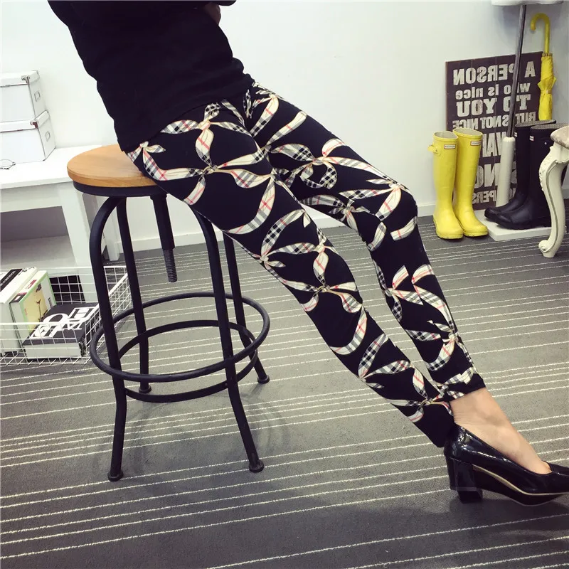 Women Graffiti Personality Leggings Ladies High Waist Fashion Casual Stretchy Printed Pencil Floral Skinny Slim Pants | Женская одежда