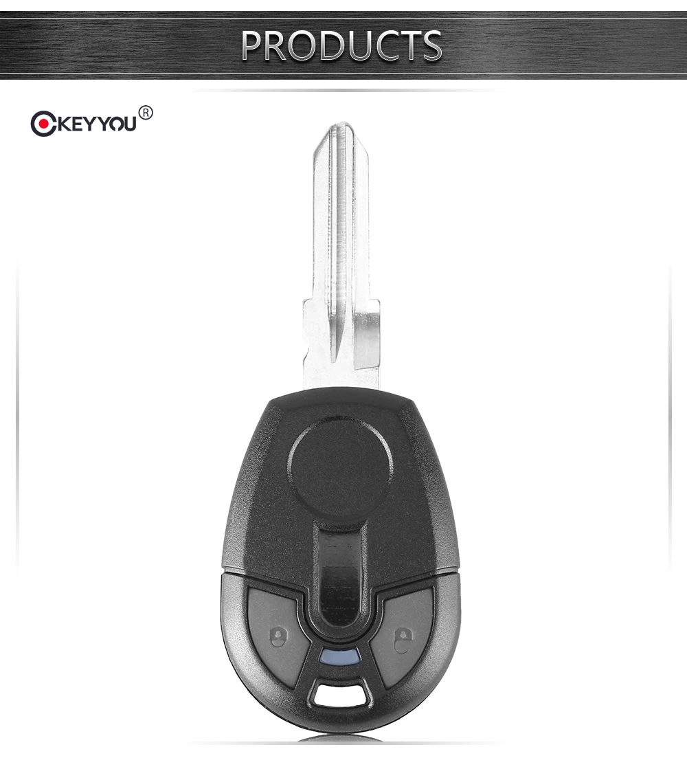 KEYYOU 2 кнопки дистанционного ключа автомобиля оболочки для Fiat Positron корпус для ключа с транспондером пустой чехол Замена