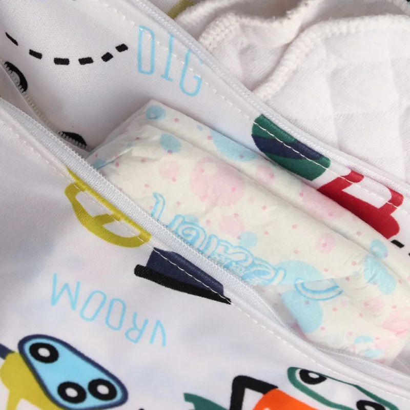 Сумка для подгузников многоразовая сумка с карманом и ручкой подвесная принтом