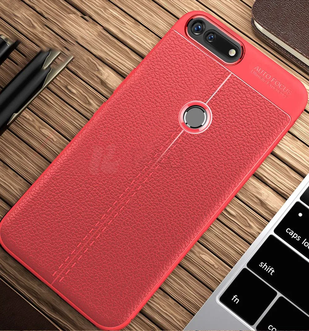 Чехол для Honor V20, силиконовый чехол для huawei Honor V20, чехол с кожаной текстурой, мягкая задняя крышка из ТПУ для Honor View 20, чехол-бампер