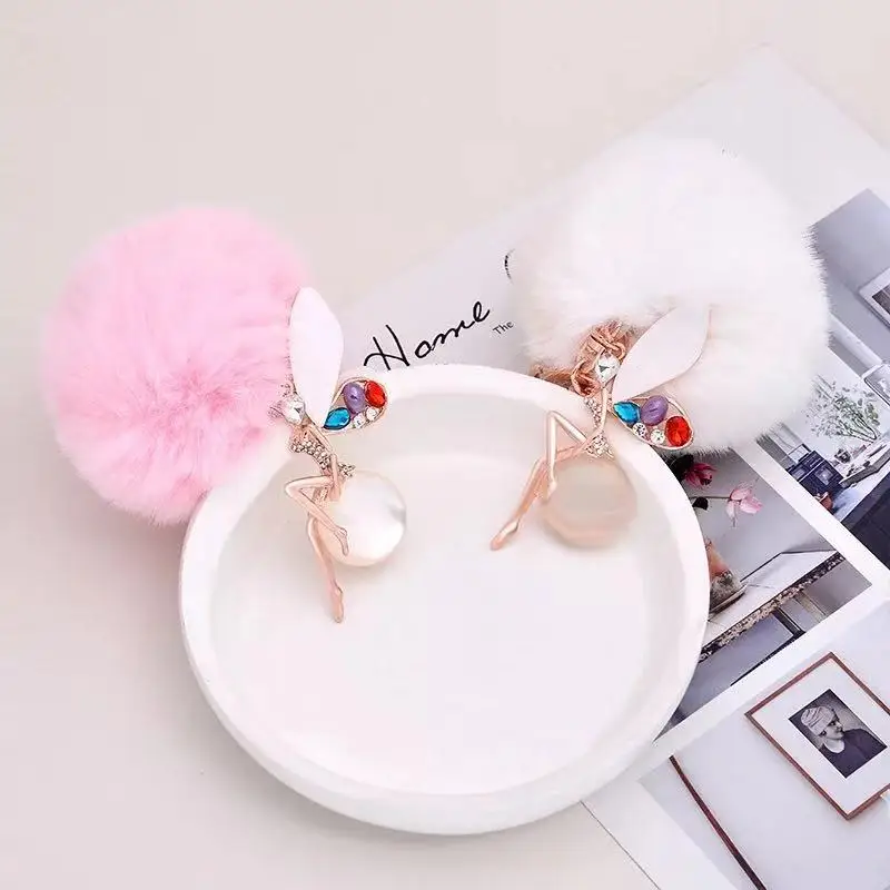 Новый цветной горный хрусталь Фея брелок милый плюшевый автомобильный для волос