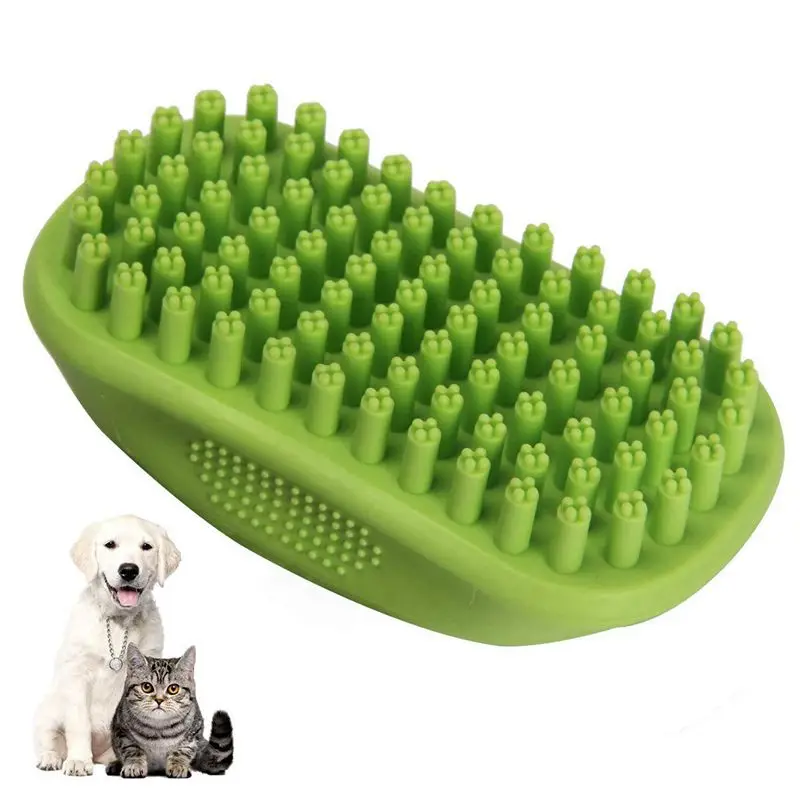 

Pet Bath & Massage Brush Comb by Great Grooming Tool with Soft Bristles for Long & Short Hair Medium Large Pets Dogs Cats Sham