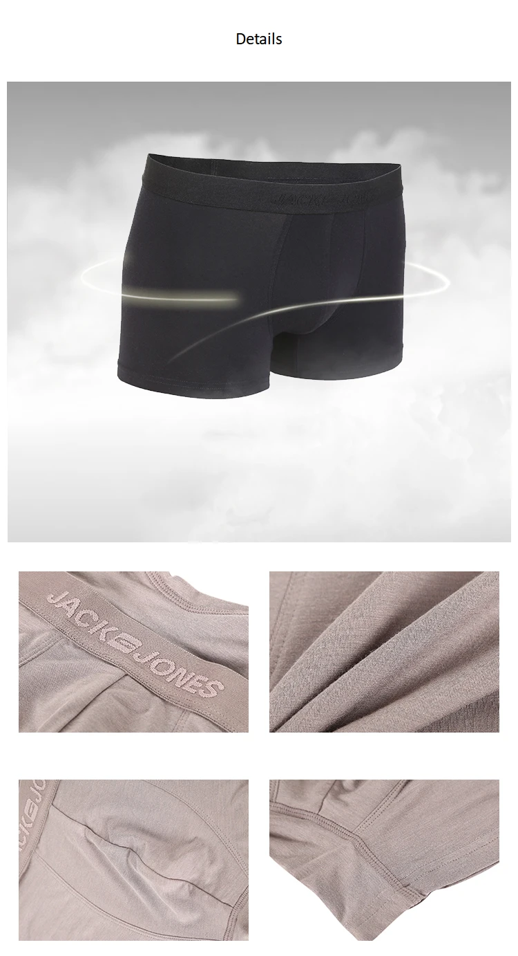 JackJones, Мужские модельные и шелковые боксеры, короткое нижнее белье, домашние штаны, Мужская одежда,, фирменная Новинка, мужская одежда 219192537