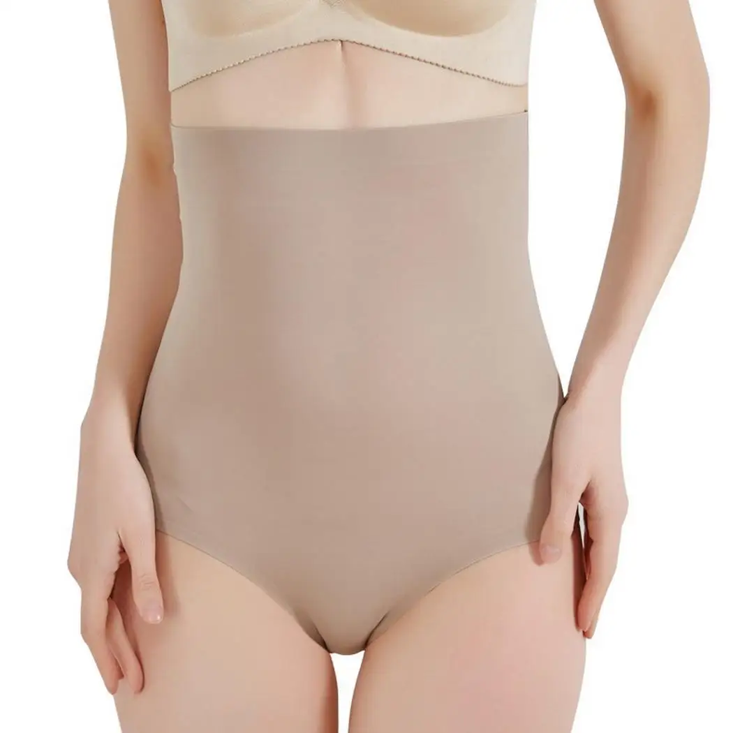 Женское повседневное однотонное бесшовное корректирующее белье с высокой