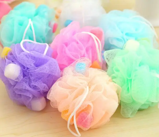 1 шт. шаровые ванны для крутые полотенце скруббер сетчатые Цветочные губки душа