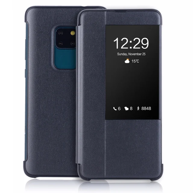 Dark Grey Откидной кожаный чехол для телефона huawei mate 20 Pro Lite X 20X mate 20 20Pro 20Lite 2 0 mate 20Pro mate 20X mate 20Lite View Slim - Цвет: Dark Grey