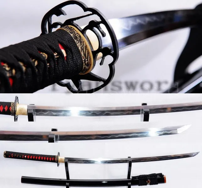 Высокое качество ГЛИНА ЗАКАЛЕННОЕ японское HONSANMAI самурайский меч катана|swords