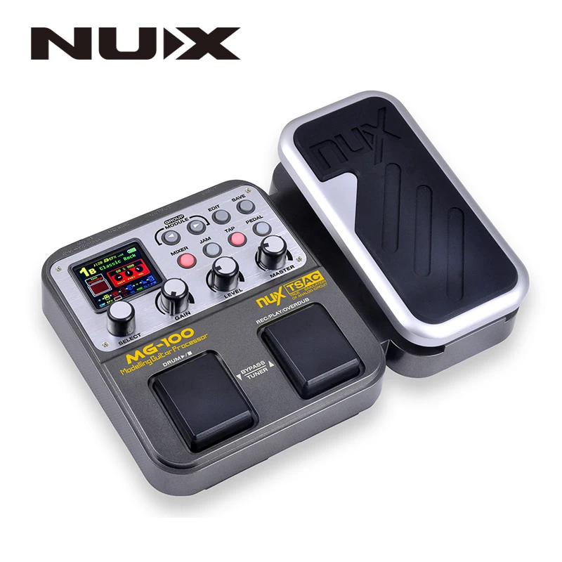 NUX MG-100 MG100 моделирующий Гитарный процессор гитарный эффект педаль барабанный тюнер рекордер многофункциональный с гитарным моделирующим процессором