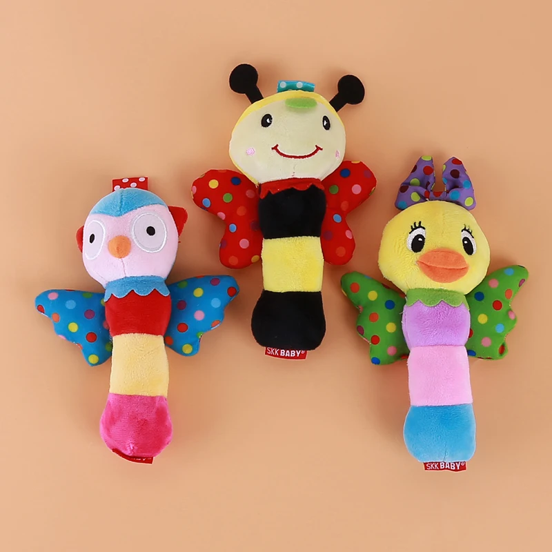 

Lovely Wings Insect Rattle Stick Bar Newborn Baby Infant Hand Bell Sound Spin Kid Toy Early Education Squeaker 0-12 Months