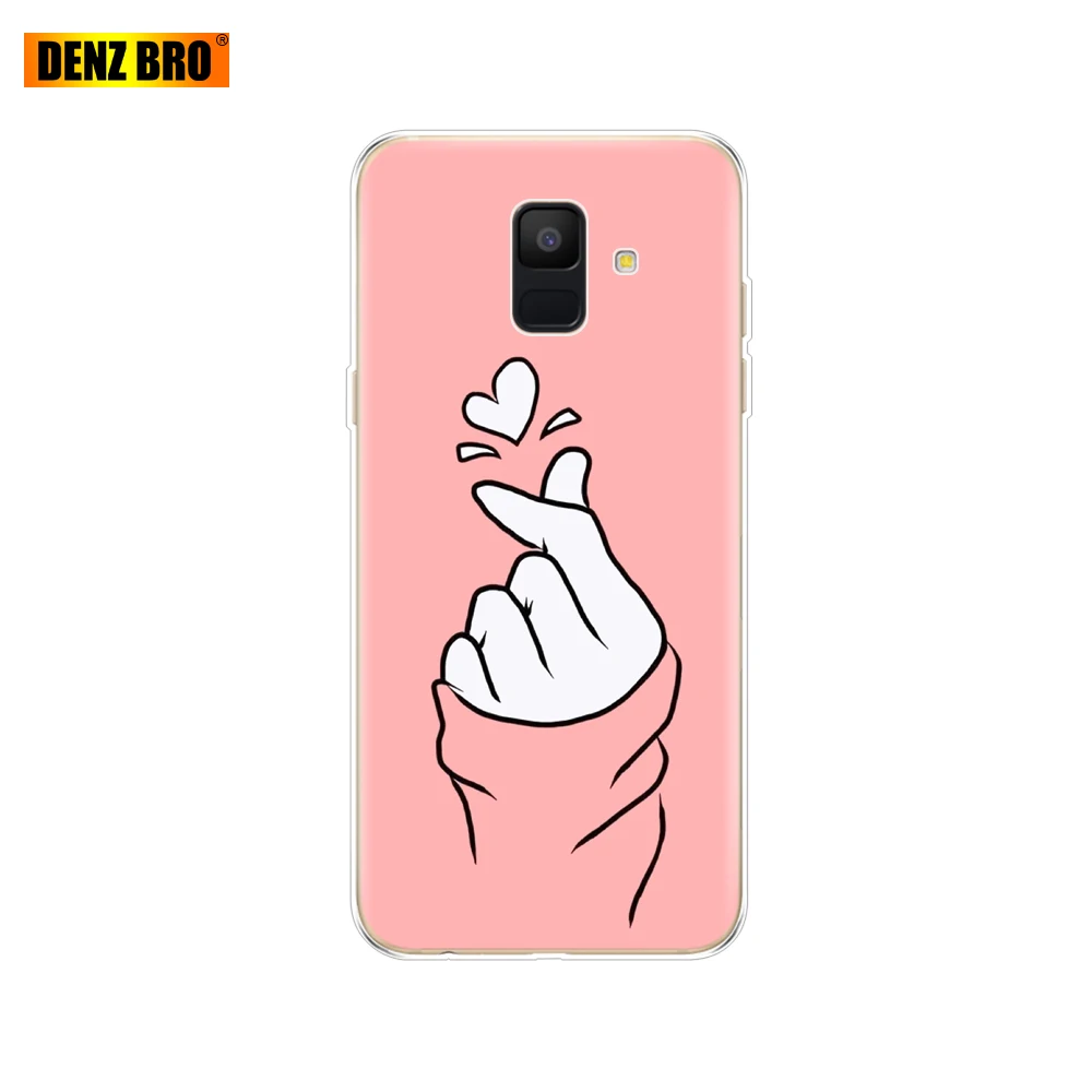 Для samsung Galaxy A6 чехол Dual SIM SM A600 A600F чехол для телефона samsung A6 plus A605 A605F защитный ковер бампер - Цвет: 61857