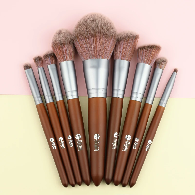 Feiyan Professional Макияж расчёски для волос комплект 9 шт. супер мягкие свободные косметическая пудра для нанесения основы румян теней для век губ бровей к