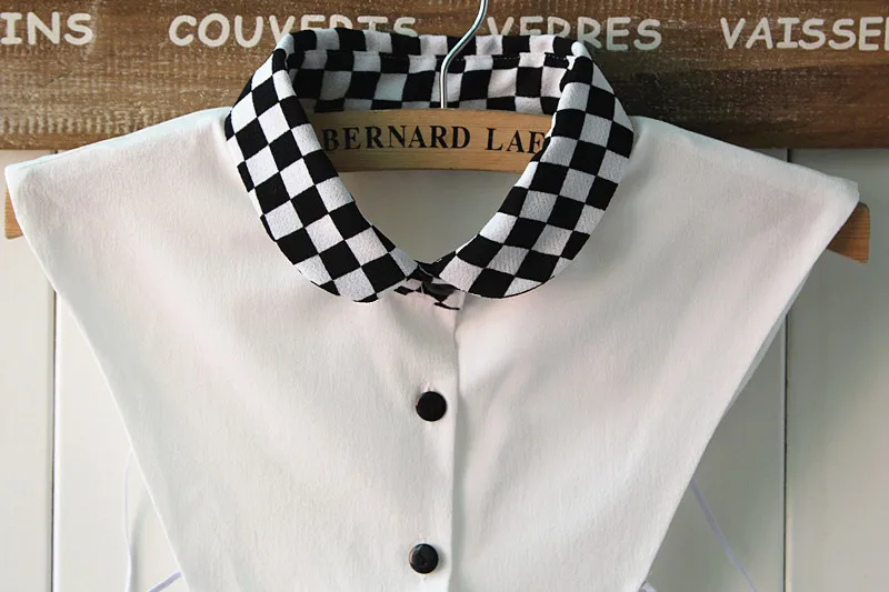 Новинка 2017 Однотонная рубашка с ложным воротником белая и черная блузка