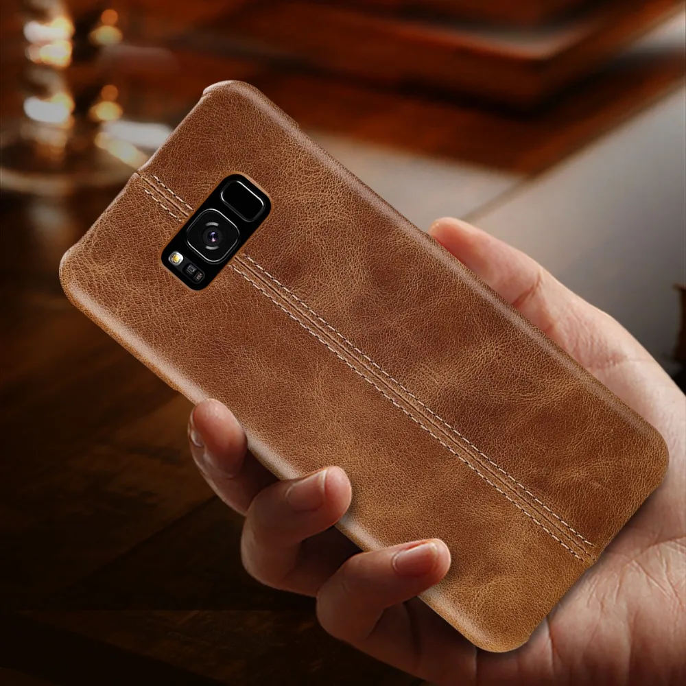 Чехол из натуральной кожи для samsung S10, тонкий защитный чехол, чехол s для samsung Galaxy S8 Plus S10 Plus S9 Capa