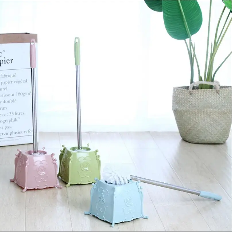 Набор пластиковых щеток для унитаза европейский стиль 3 цвета нержавеющая сталь