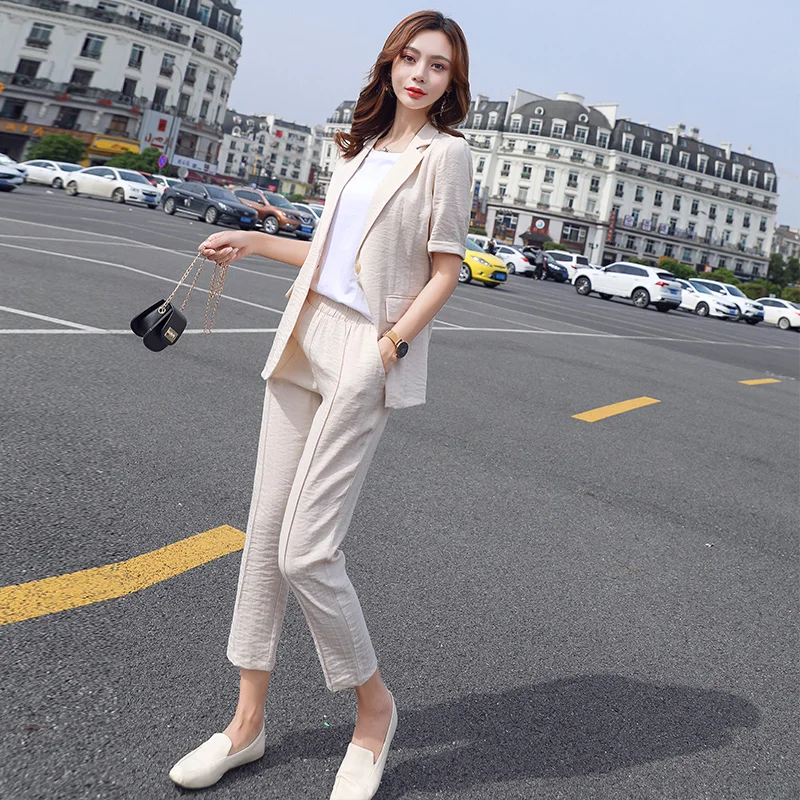 Женский костюм на весну и осень новинка Модный повседневный офисный женский