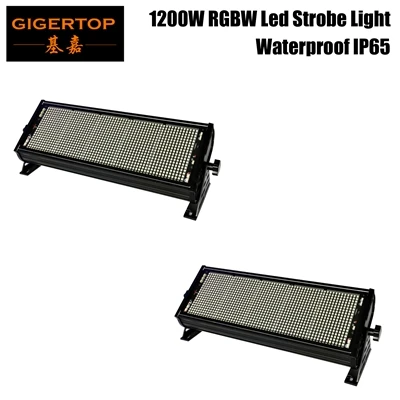 2 Gigertop TP-S1200RGBW водонепроницаемый IP65 1200 Вт светодиодный стробоскопический светильник высокой мощности Светодиодный светильник-вспышка плавный диммер/шайба ЖК-дисплей - Цвет: 2