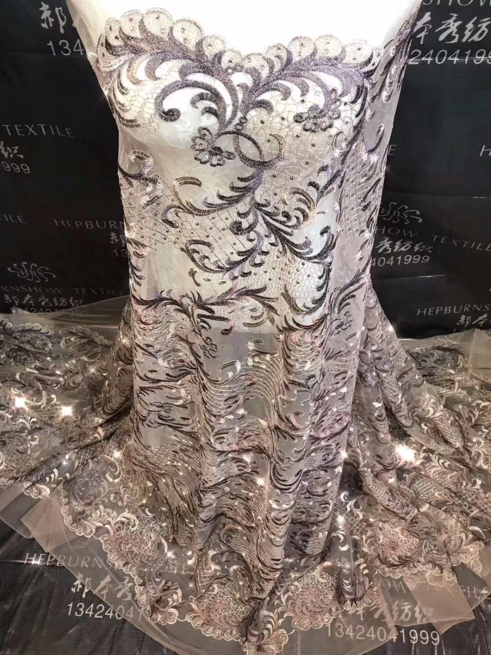 2018 Latest French Nigerian Laces Fabrics High Quality Tulle African Fabric Wedding Lace | Дом и сад