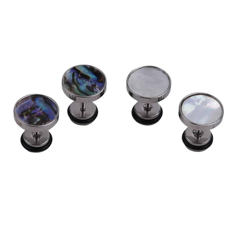 1 пара бесплатная доставка 10 мм серьги гвоздики из нержавеющей стали с