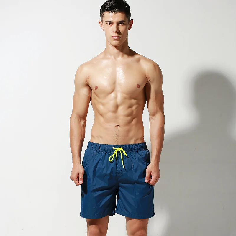 Sunny Мужской сплошной купальный костюм Гавайские бордшорты спортивные de bain homme Купальники Купальный костюм для джоггера Лайнер Красочные Сетки - Цвет: BLUE