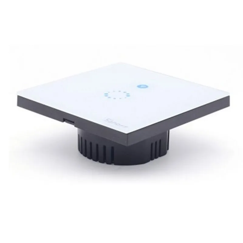 Sonoff умная сенсорная стена ЕС стеклянная панель Переключатель Wifi беспроводной умный дом 1 банда 1 способ светодиодный контроллер таймер 2А розетка