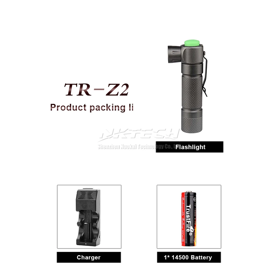 TrustFire TR-Z2 светодиодный фонарь XP-E R3 мини карманный тактический фонарь ручной фонарь 280 люменов IPX4 5 режимов 50 г для охоты на открытом воздухе