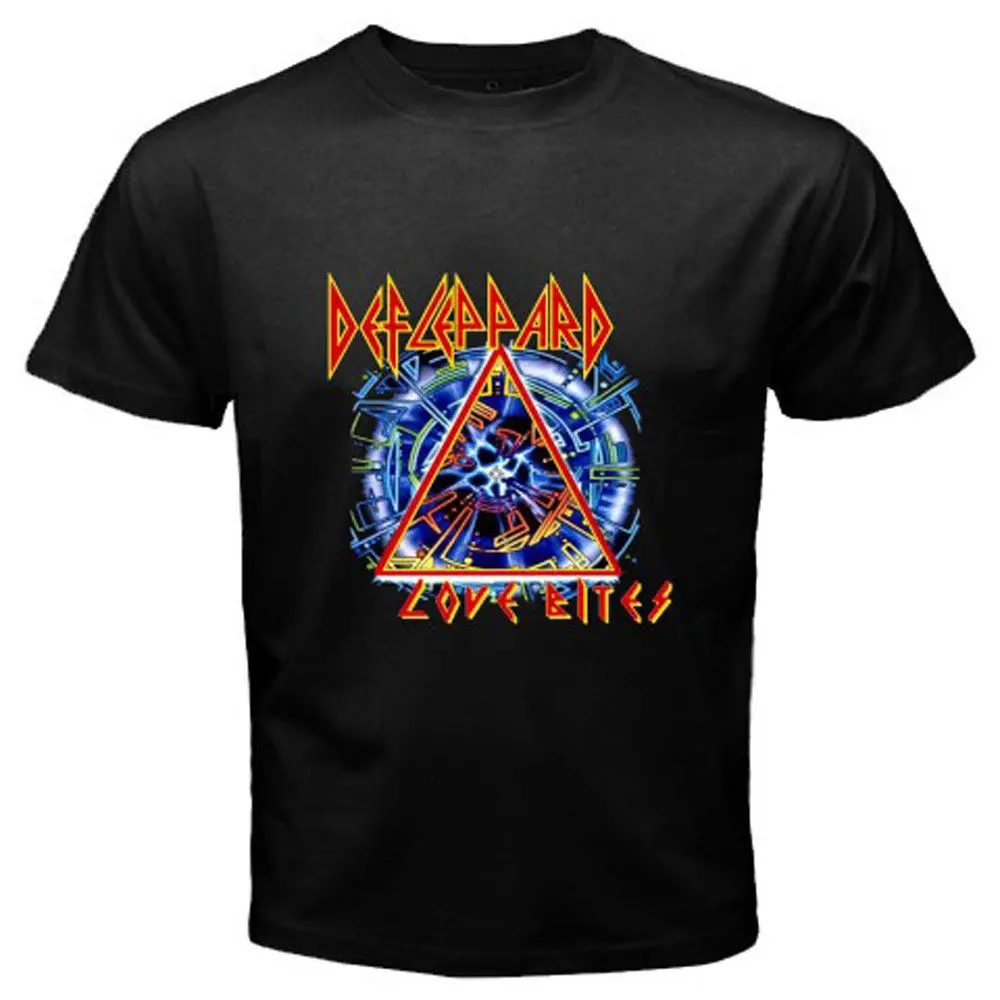 Новый DEF LEPPARD * любовь кусается рок-группа Легенда Для мужчин черный футболка