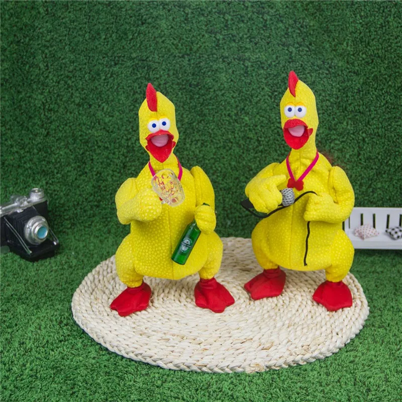 1 шт. электрическая забавная плюшевая версия пение плач кричащая курица игрушка кукла декомпрессионный инструмент забавные гаджеты для дет... от AliExpress WW