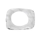DoreenBeads, закрытая пайка из металлического сплава, кольца, прямоугольные, античные, серебристые, 25 мм (1 