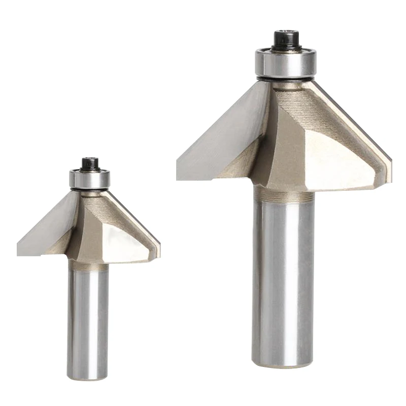 

1 шт. деревообрабатывающий 45 градусов 1/4*5/8 фреза с подшипником лезвия для обрезки нож Гонг деревообрабатывающий станок режущие инструменты