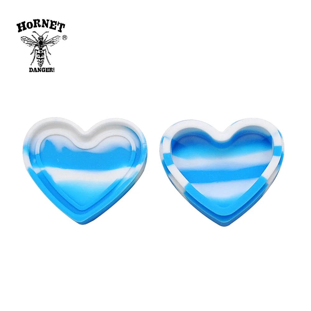 HORNET LOVE Heart форма воска масляная банка 18 мл объем FDA силиконовая восковая емкость