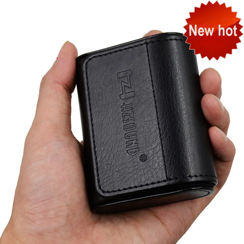 HZ в ухо наушники сумка кожаная коробка Наушники портативный чехол Аксессуары для