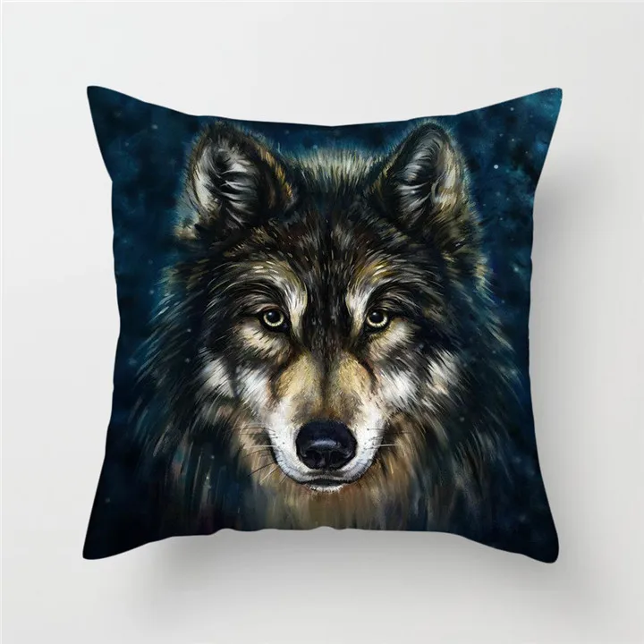 Fuwatacchi Wolf чехол для подушек с крупным планом для животных Дикая жизнь бросок наволочка для автомобиля диван для дома дикое животное декоративные подушки - Цвет: PC06823