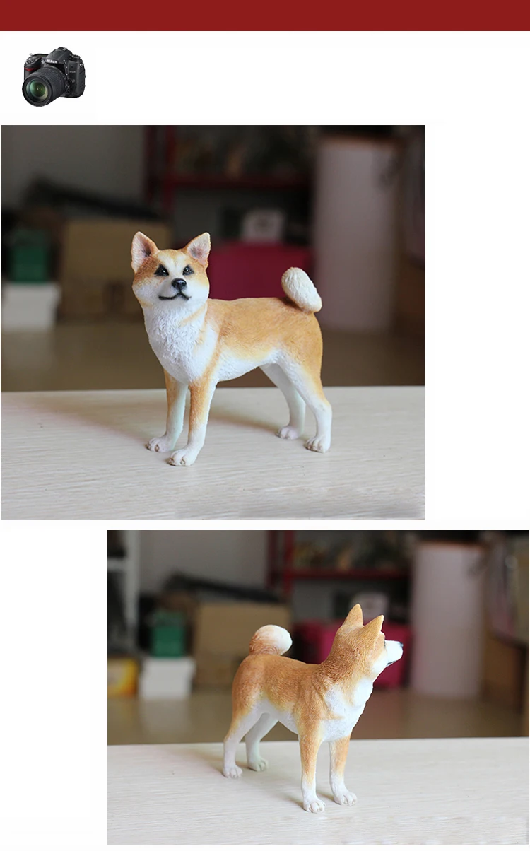 Японская статуэтка для собак Akita ручная работа из искусственной смолы украшения