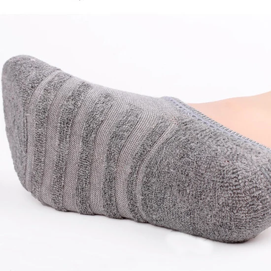 Мужские невидимые махровые носки хлопковые башмачки для массажа бега медленного