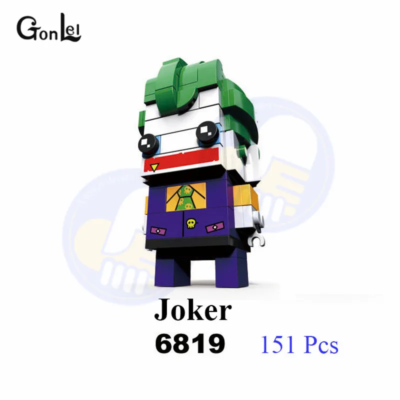 No. 6819 Новинка Brickheadz Marvels Мститель Супер Герои Бэтмен Железный человек паук строительные блоки кирпичи игрушки совместимы с Brickheadz игрушки - Цвет: No. 6819