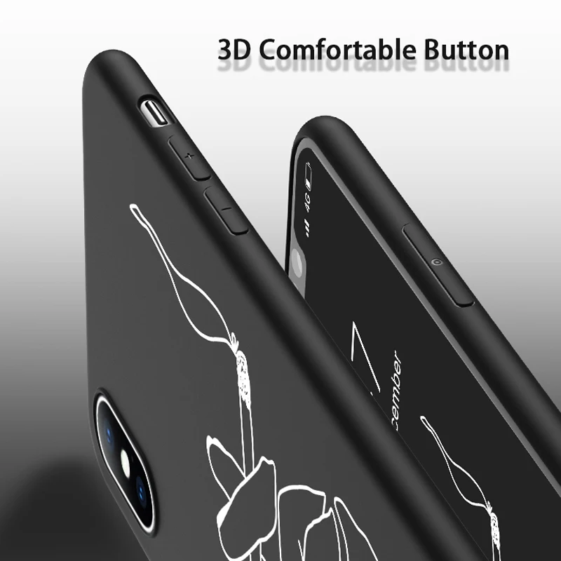 Окрашенный чехол для телефона Iphone 6 6s 7 8 Plus X Xr Xs Max 5 5S Se Модный мягкий из ТПУ с