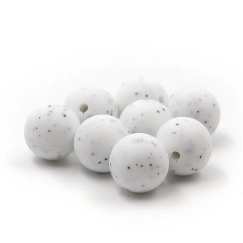 JOJOCHEW 100 шт Силиконовые Бусины круглые новые цветные Gritty 9-19 мм BPA бесплатные Прорезыватели для зубов Детские Подарочные ожерелья