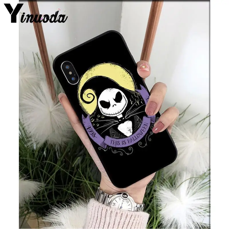 A5 Yinuoda Джек Скеллингтон Забавный Хэллоуин Coque Shell чехол для телефона для Apple iPhone 8 7 6 6S Plus X XS MAX 5 5S SE XR Чехол для мобильного телефона s - Цвет: A5