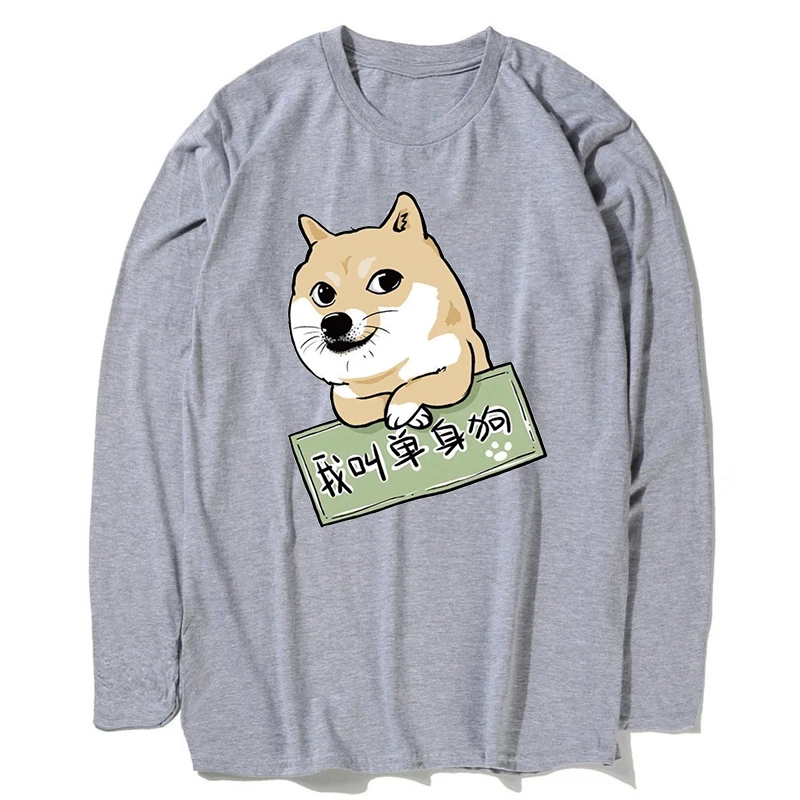 Funny Single Dag Letter T-shirt Men Hip Hop Streerwear Customized Cotton Soft Tshirt Tops Plus Size XXXL Long Sleeve Undershirt | Мужская