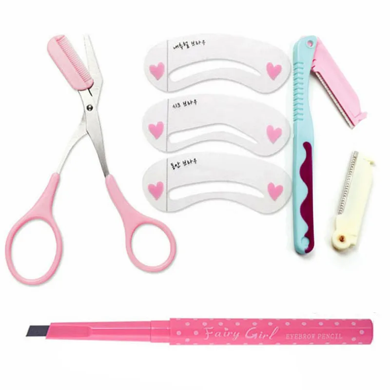 Набор косметических инструментов для бровей 4 в 1 триммер бритья карандаш