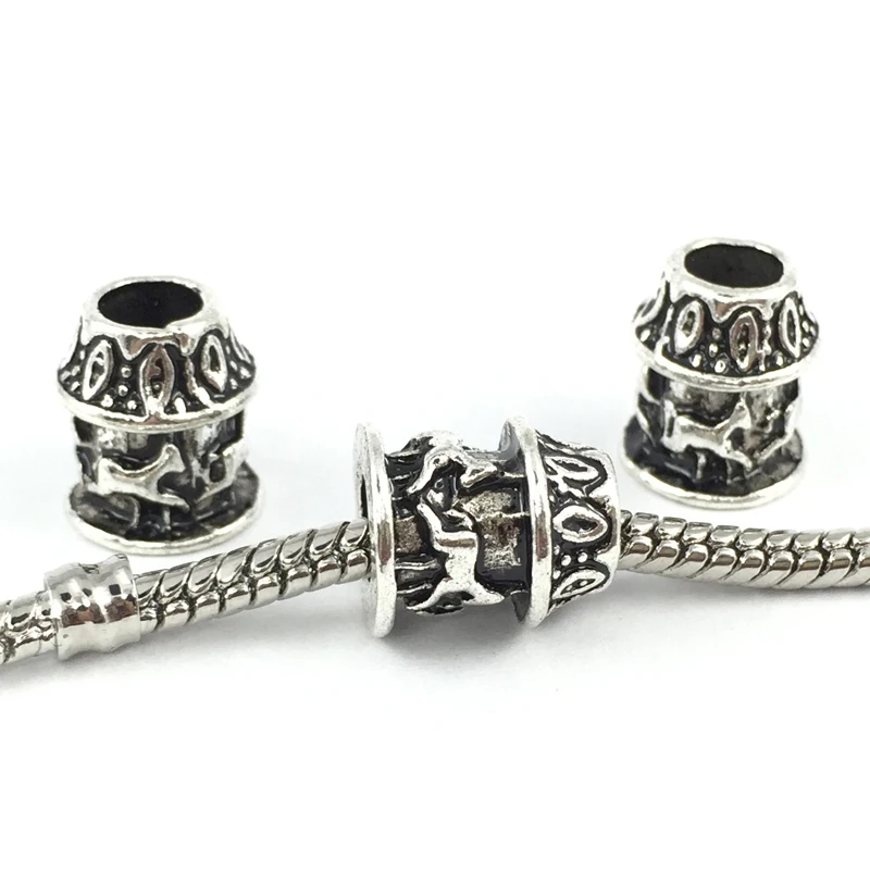 A Carousel Silver Plated European Beads Fit Charms Bracelets&ampBangles Necklace | Украшения и аксессуары