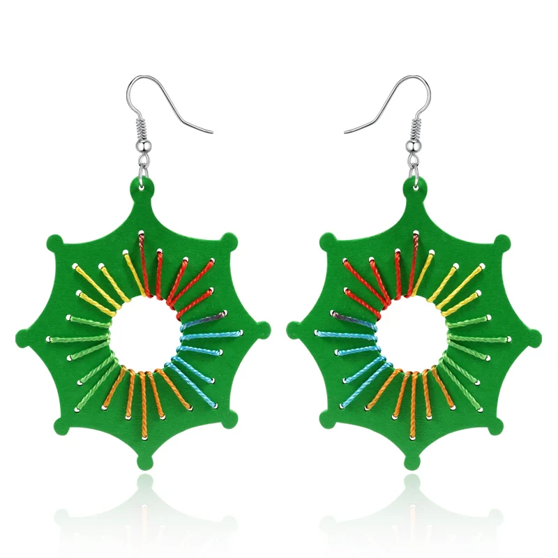 1 пара европейских ювелирных изделий деревянные серьги для женщин большие