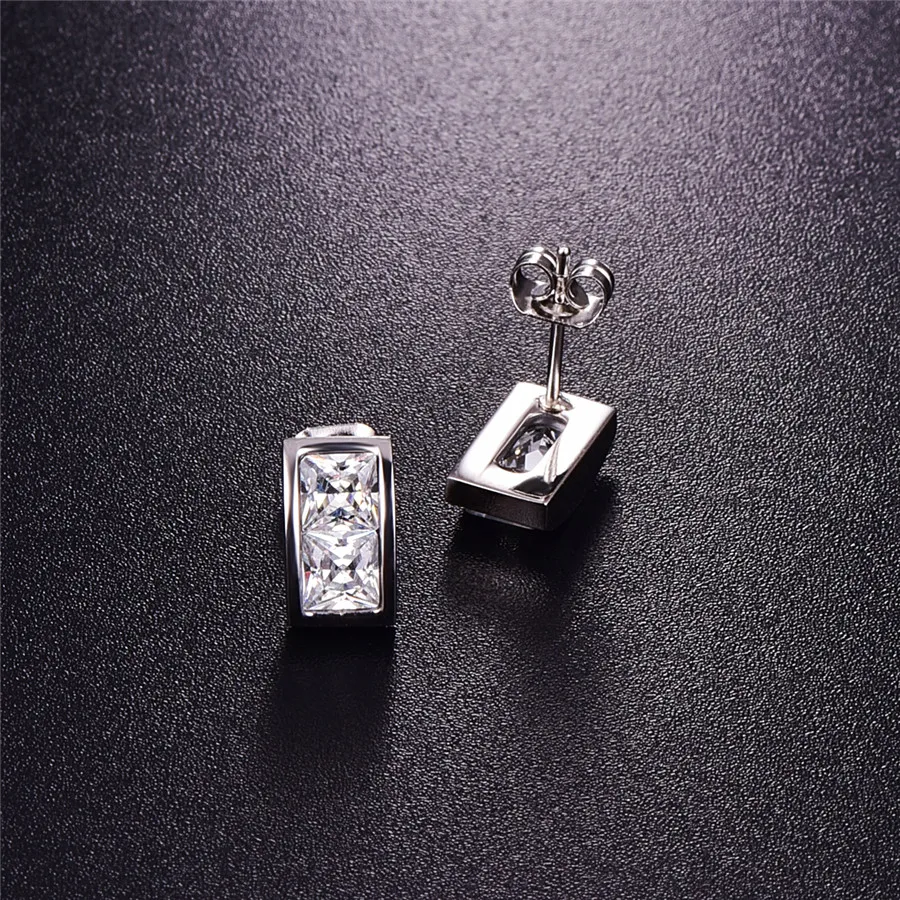 Серьги пусеты Martick из нержавеющей стали золотого цвета квадратные женские серьги