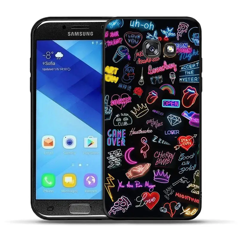 H1146 Черный матовый чехол для телефона samsung Galaxy A3 A5 A6 A7 A8 Plus художественный силиконовый чехол s для samsung A30 A50 Fundas - Цвет: H1146