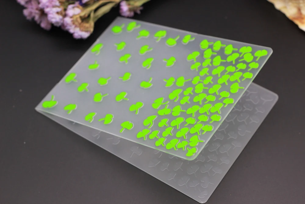 Пластиковая папка для тиснения счастливый четырехлистный клевер прозрачная